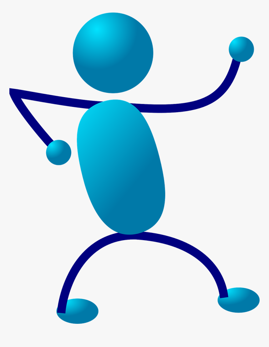 Stickman Stick Figure Blue Free Picture - Stick People Images Clip Art, HD Png Download, Free Download