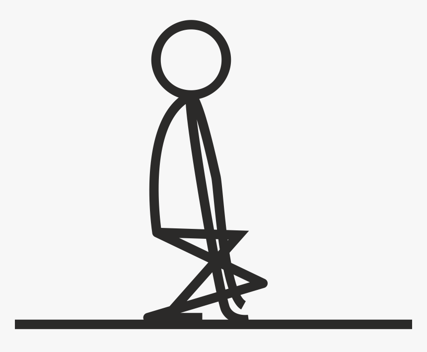 Stick Figure Squat - Transparent Background Png Stickman Run, Png Download, Free Download