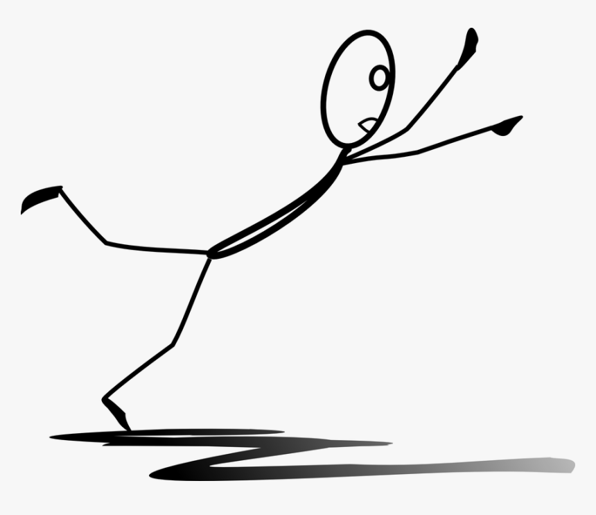 Falling, Tripping, Stickman, Stick Figure - Falling Clip Art, HD Png Download, Free Download