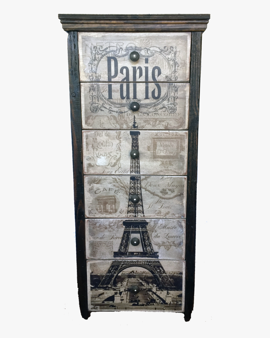Paris Chic 6 Drawer Chest With Eiffel Tower, HD Png Download, Free Download