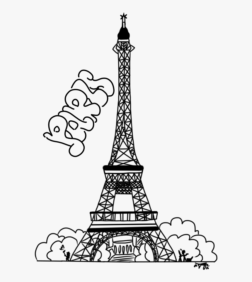 Eiffel Tower New7wonders Of The World Coloring Book - Line Art Eiffel Tower, HD Png Download, Free Download