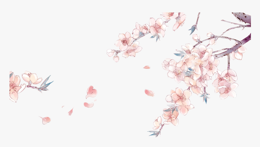 Drawn Cherry Blossom China - Imagenes De Flores Anime, HD Png Download -  kindpng