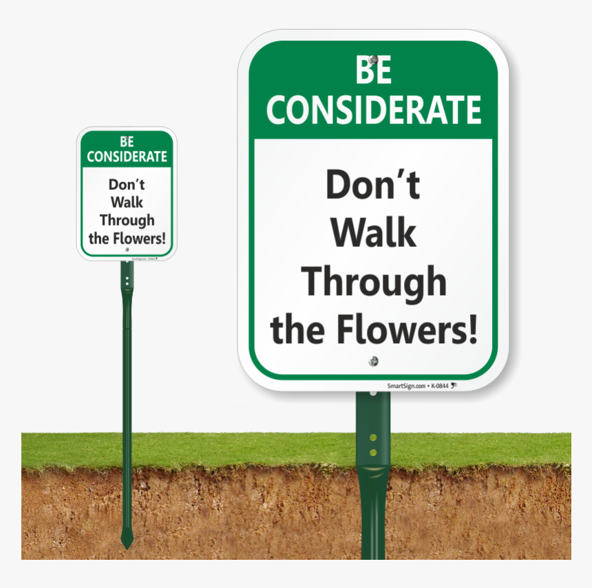 Do Not Pick The Flowers Signs - Do Not Pick Flowers Signage, HD Png Download, Free Download