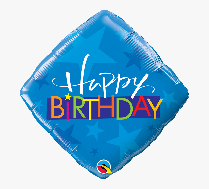 18 Inch Happy Birthday Blue Stars Foil Balloon - Balloon, HD Png Download, Free Download