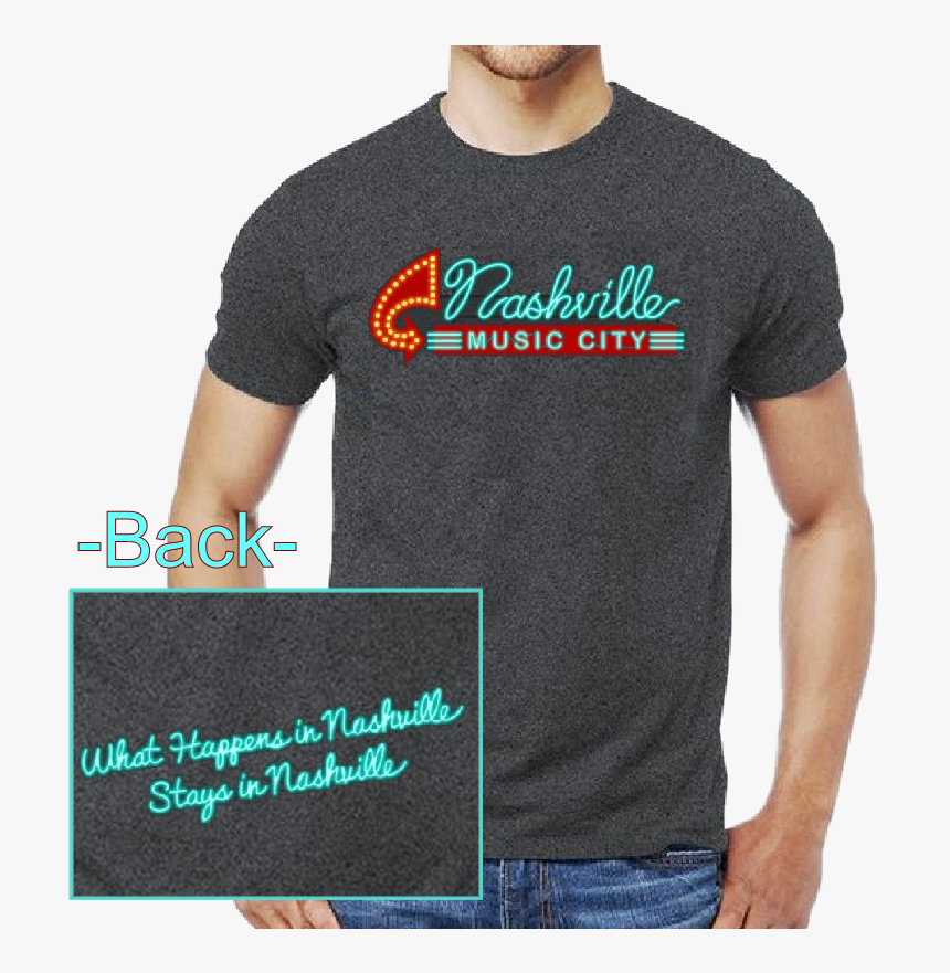 Nashville Music City Dark Heather Tee Neon Sign"
 Title="nashville - Active Shirt, HD Png Download, Free Download