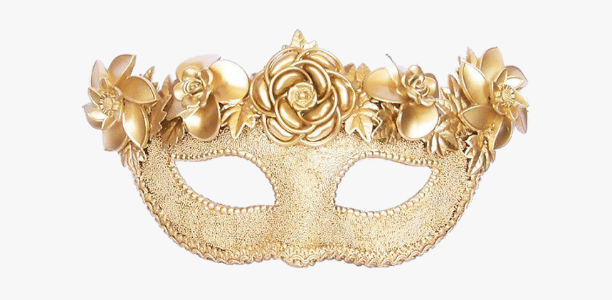 Golden Ball Gold Masquerade Mask Ms - Transparent Background Transparent Masquerade Mask, HD Png Download, Free Download