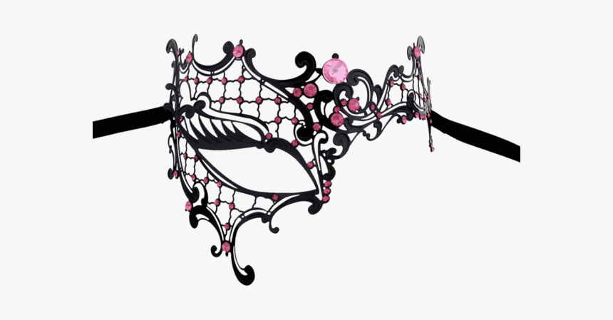 Burlesque-boutique Women"s Signature Phantom Of The - Masquerade Masks One Eye, HD Png Download, Free Download