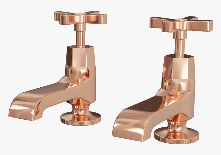 Rose Gold Art Deco Basin Taps"
 Title="rose Gold Art - Tap, HD Png Download, Free Download