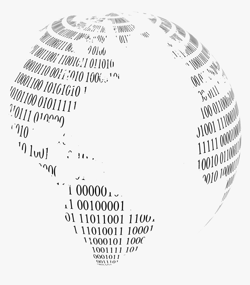 Transparent Binary Code Clipart - Binary Globe Transparent, HD Png Download, Free Download