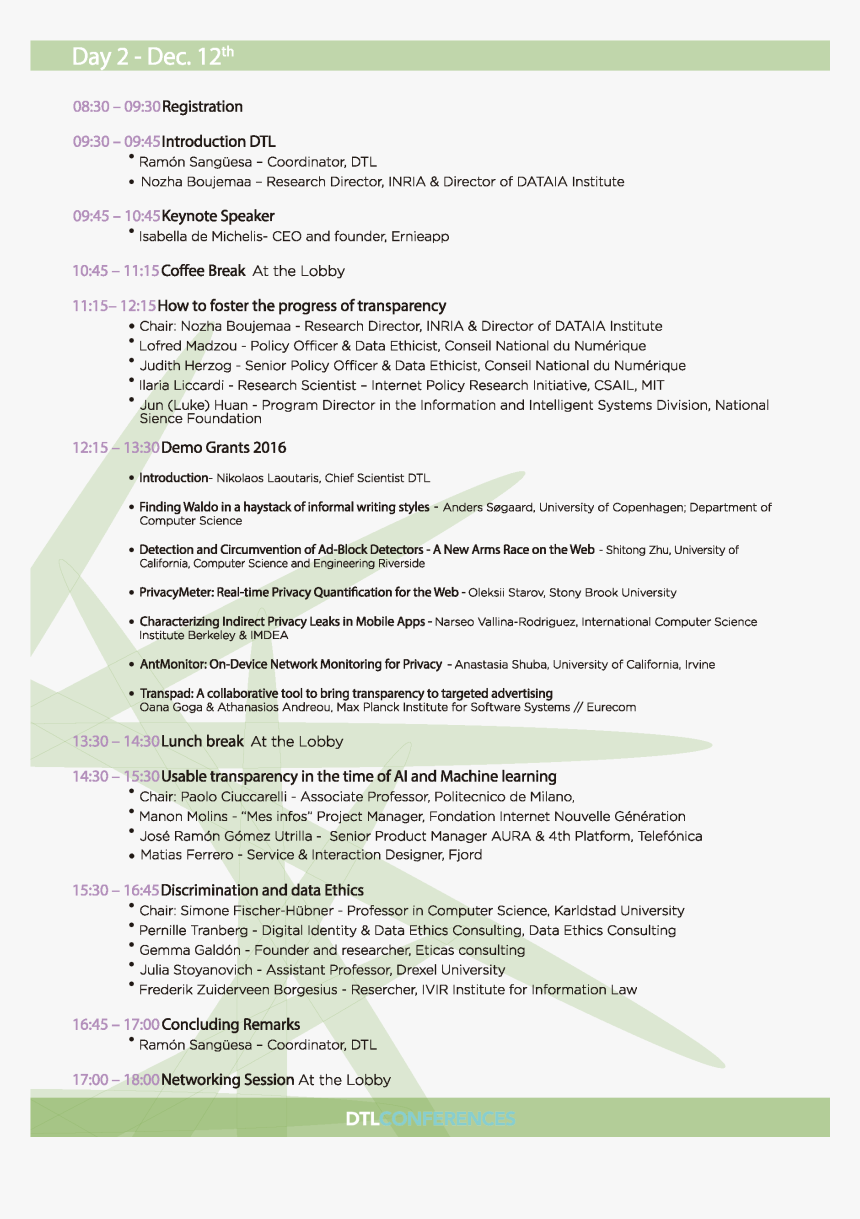 Dtl Conference - Program Conference, HD Png Download, Free Download