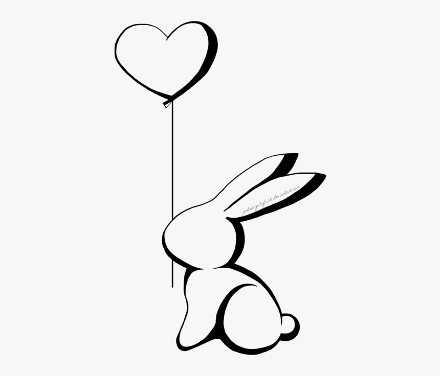 Tiger Tattoos Clipart Bunny - Bunny In Love Tattoo, HD Png Download, Free Download