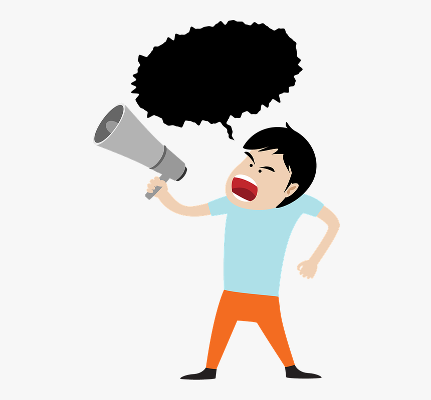 Megaphone, Man, Business, Speaker, Announcement - Man Shouting Png Clipart, Transparent Png, Free Download