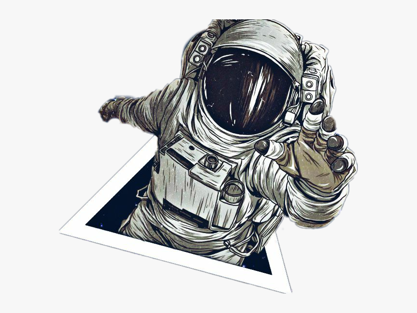 #space #spaceman #astronaut #nasa #cool - Realistic Astronaut Drawing, HD Png Download, Free Download