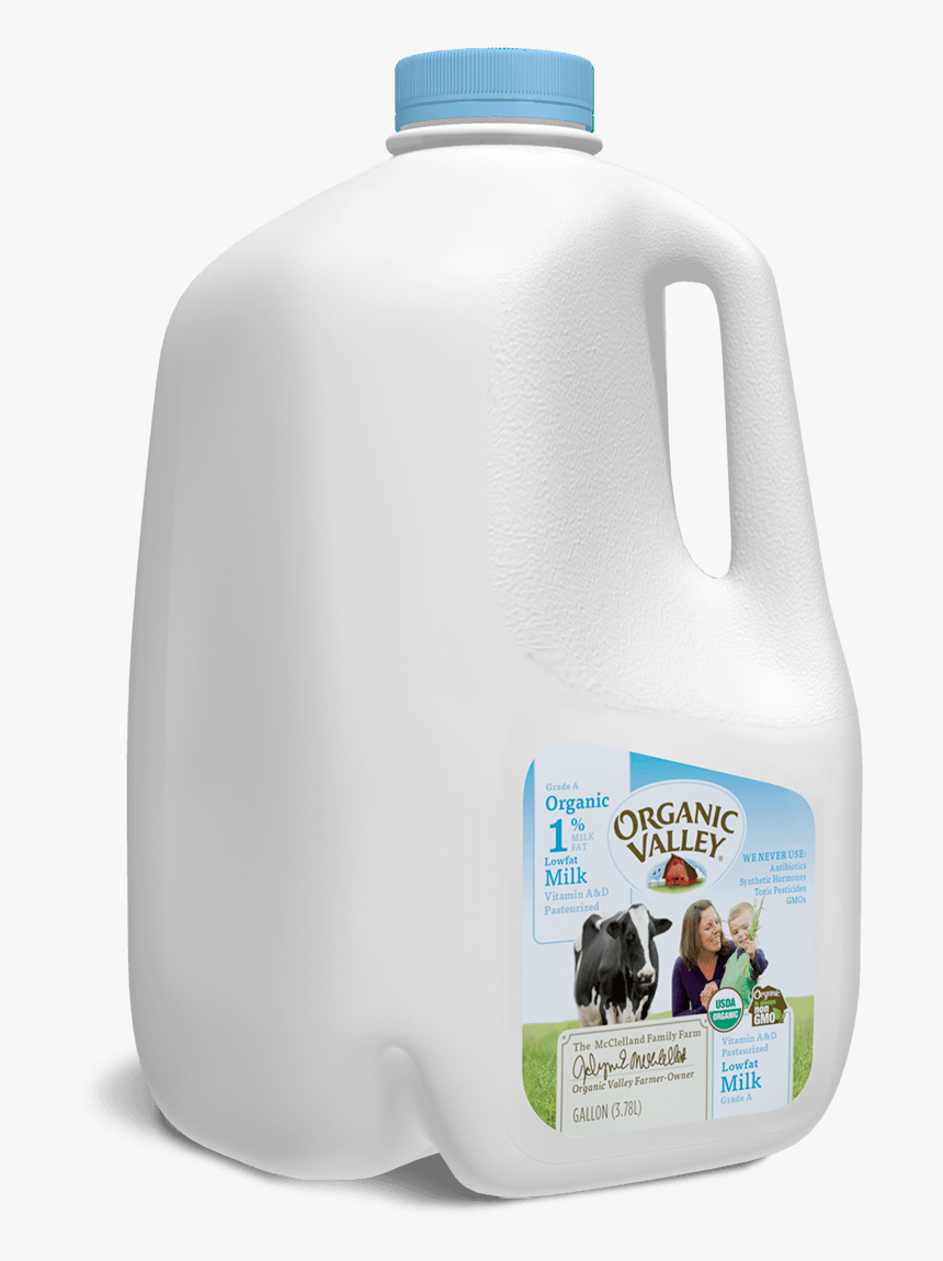 Milk Gallon Jug Png - Organic Valley, Transparent Png, Free Download