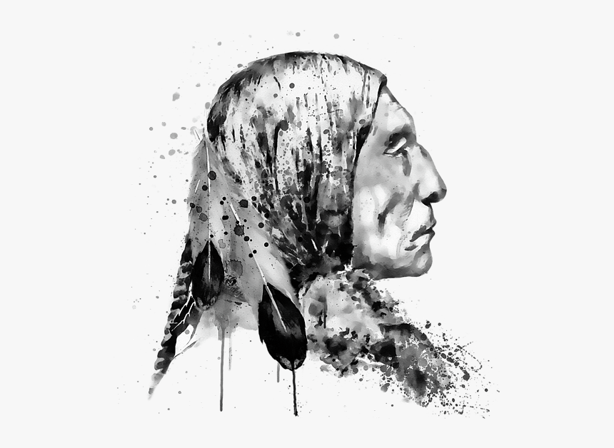 Native American From The Side, HD Png Download, Free Download