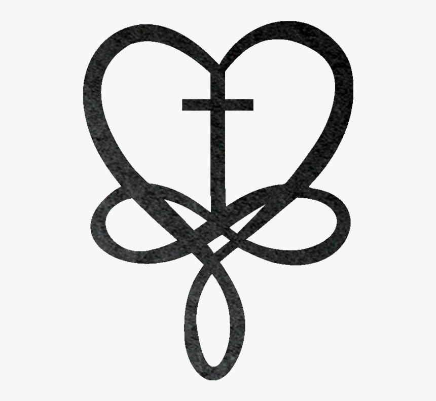 Heart Infinity Metal Wall Art - Infinity Sign With Heart And Cross, HD Png Download, Free Download