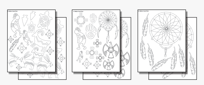 Stick "n Burn Traditional Native American Designs Pack"
 - Native American Native Patterns For Gourds, HD Png Download, Free Download