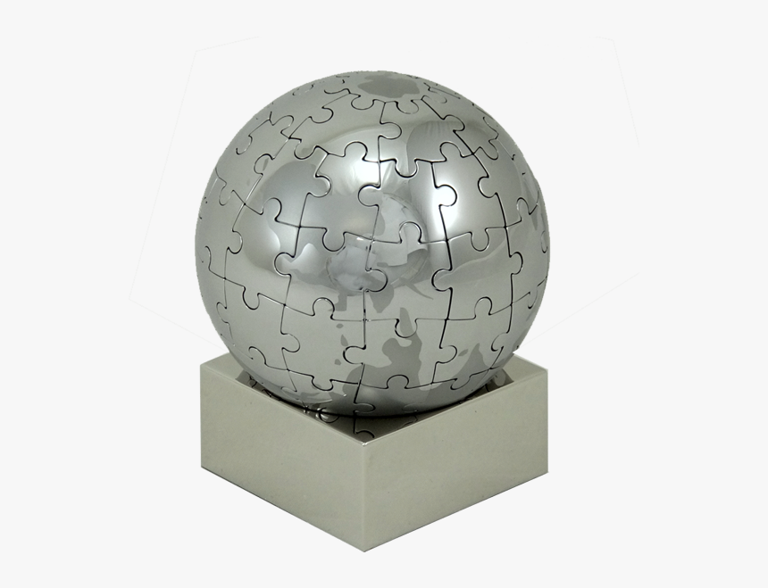 Magnetic Stainless Steel World 3d Puzzle Globe Silver, HD Png Download, Free Download