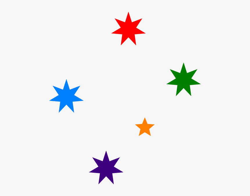 Colorful Stars Clipart Png - Blue Southern Cross Stars, Transparent Png, Free Download