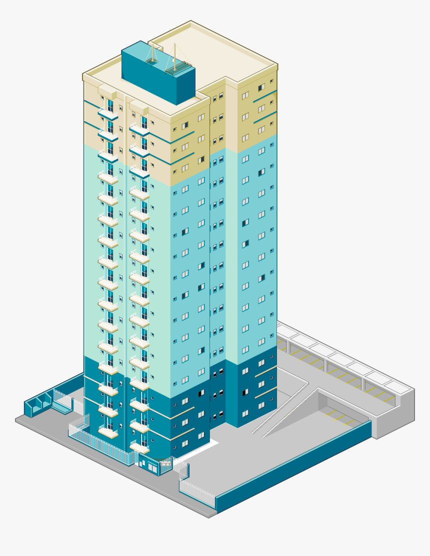 Isometric Buildings Pixel Art, HD Png Download, Free Download