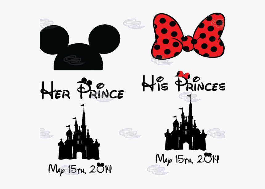 Free Disney Princess Castle Silhouette Png - Mr And Mrs Mickey Mouse, Transparent Png, Free Download