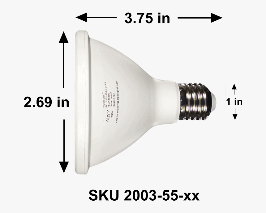 Alzo 12w Joyous Light® Dimmable Led Full Spectrum Par30 - Par20 Led Bulb Dimensions, HD Png Download, Free Download