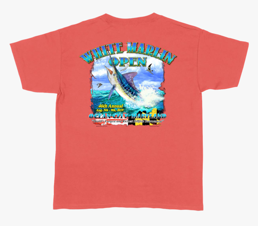 T-shirt Coral White Marlin - T-shirt, HD Png Download, Free Download