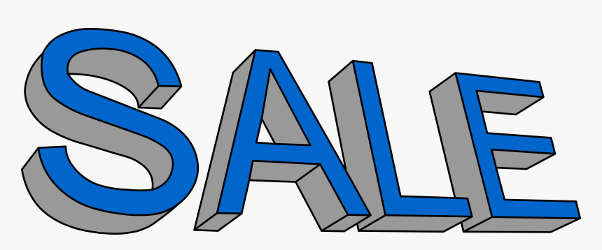 Sale In 3d Clip Arts - Sale Blue Png, Transparent Png, Free Download