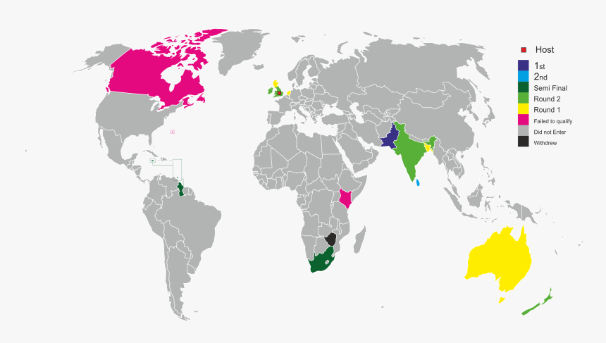 2009 Icc World Twenty20 - Map Of Un Member States, HD Png Download, Free Download