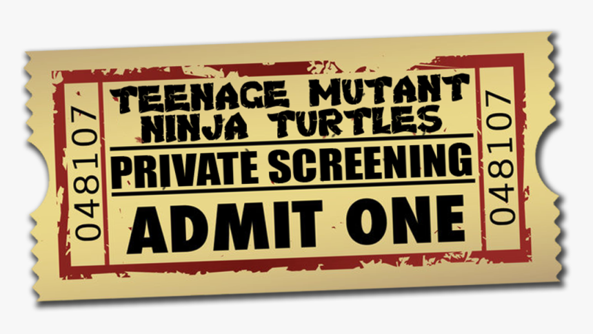 Tmnt Movie Ticket - Vintage Movie Ticket, HD Png Download, Free Download