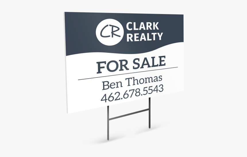 Clark Realty For Sale Yard Sign Template Preview - Signage, HD Png Download, Free Download