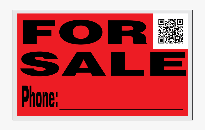 For Sale Sign With Qr Code - Poster, HD Png Download, Free Download