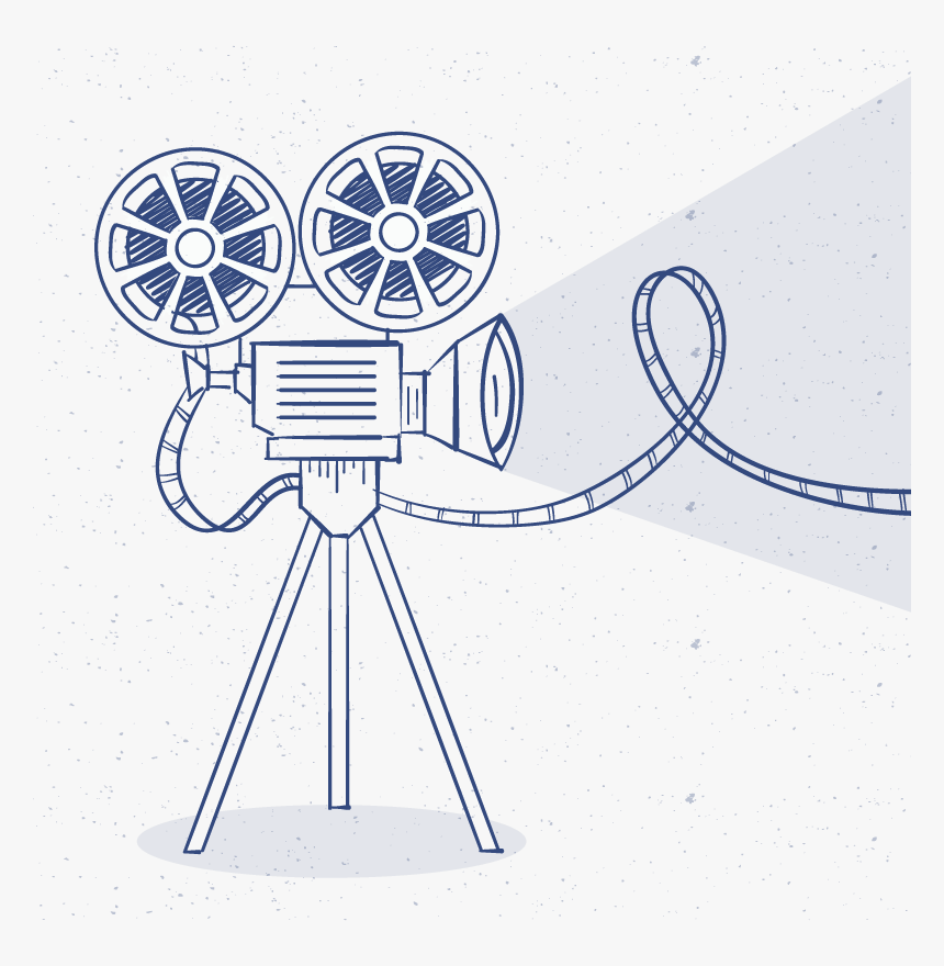 Movie Camera Drawing, HD Png Download, Free Download
