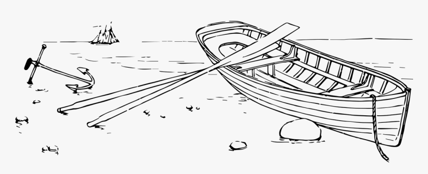 Boat Rowing Drawing, HD Png Download, Free Download