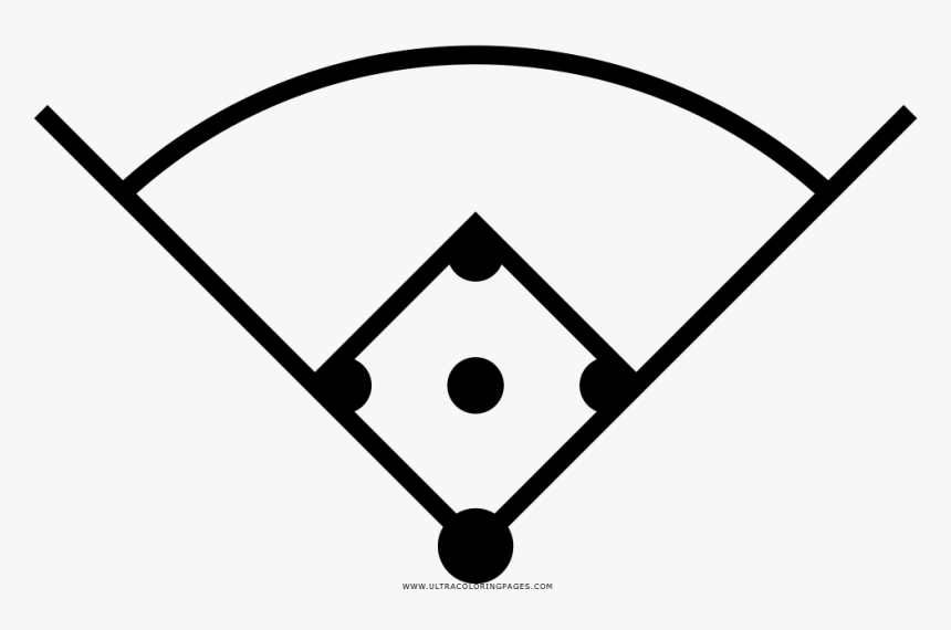 Baseball Field Drawing Baseball Rules Baseball Bats - Baseball Field Drawing, HD Png Download, Free Download