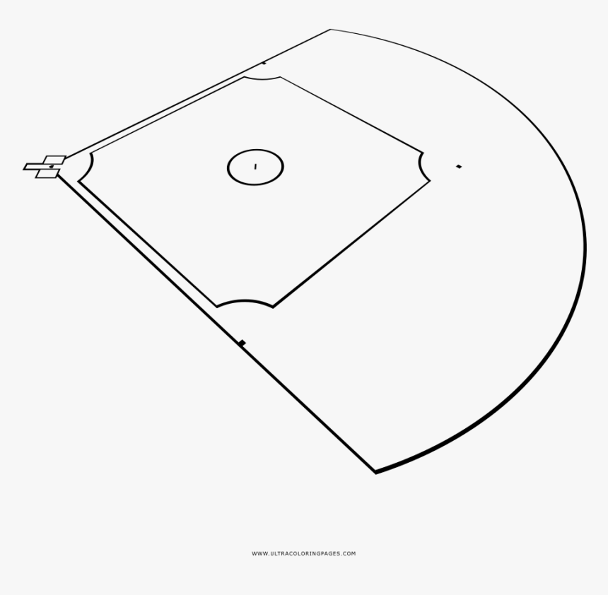 10 Baseball Diamond Coloring - Circle, HD Png Download, Free Download