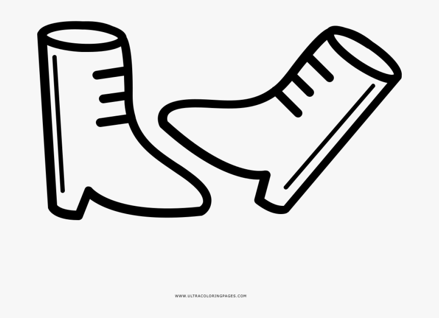 Cowboy Boot Coloring Page Boots Ultra Pages Page Cowboy - Work Boots, HD Png Download, Free Download