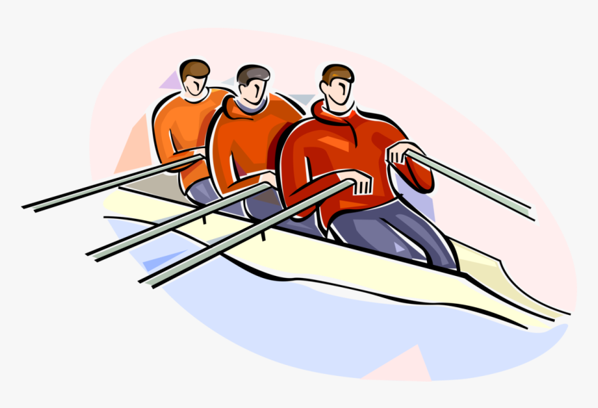 Vector Illustration Of Scullers Rowing Sculling Boat, HD Png Download, Free Download