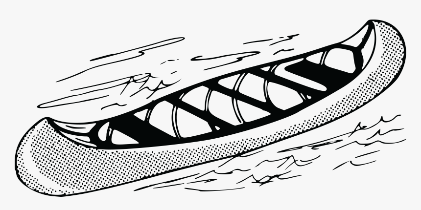 Canoe Black And White Clip Art, HD Png Download, Free Download