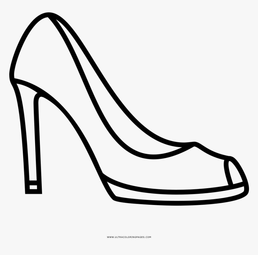 High Heels Coloring Page - Topuklu Ayakkabı Çizimi Kolay, HD Png Download, Free Download