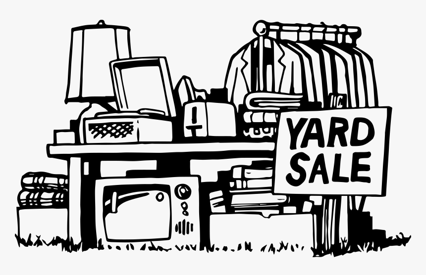 Garage Sale Vector Png , Png Download - Yard Sale Clip Art Black And White, Transparent Png, Free Download