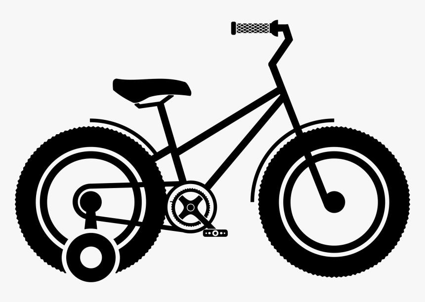 Bicycle Mountain Bike Training Wheels Clip Art - Kids Bicycle Clipart, HD Png Download, Free Download