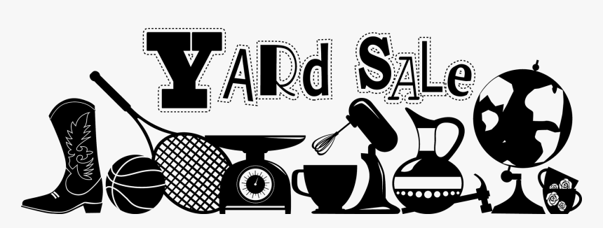 Transparent Yard Sale Png - Yard Sale Clipart Black And White, Png Download, Free Download
