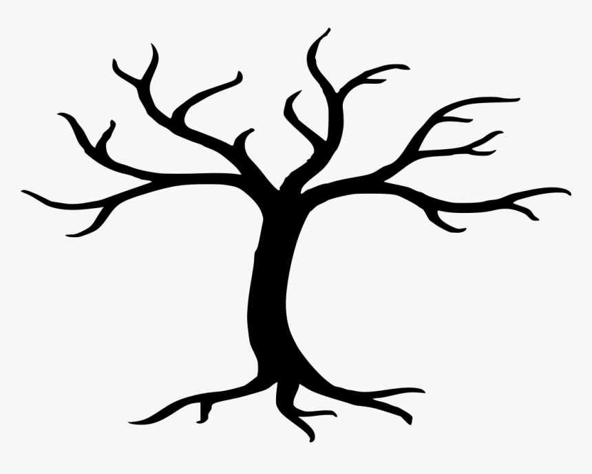 Simple Bare Tree Silhouette Clipart , Png Download - Bare Tree Clip Art, Transparent Png, Free Download
