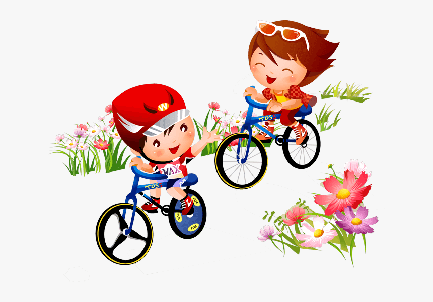 Cycle Race Cartoon Drawing, HD Png Download, Free Download