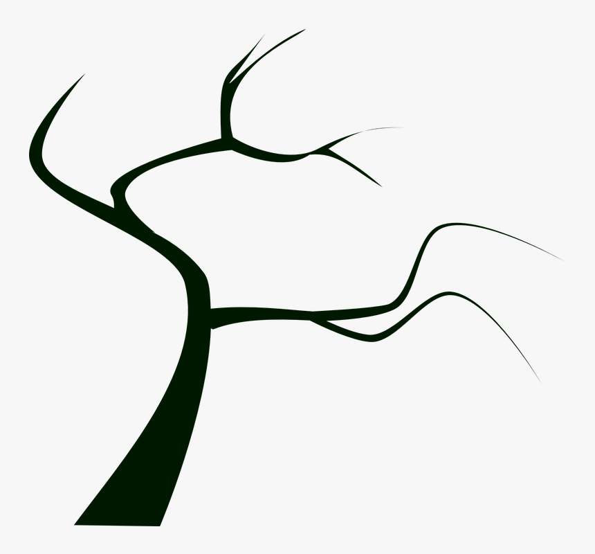 Tree, Plant, Dead Tree, Silhouette, Branch, Bare - Cartoon Dead Tree Silhouette, HD Png Download, Free Download