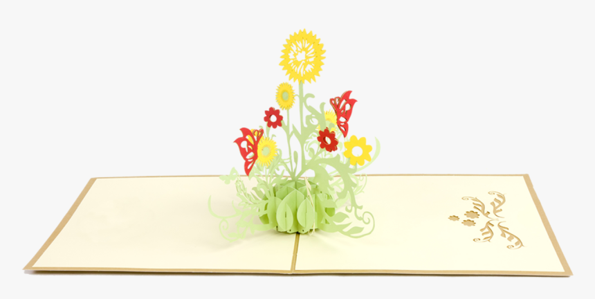 Garden Dandelions Paper Pop Card - Chrysanths, HD Png Download, Free Download