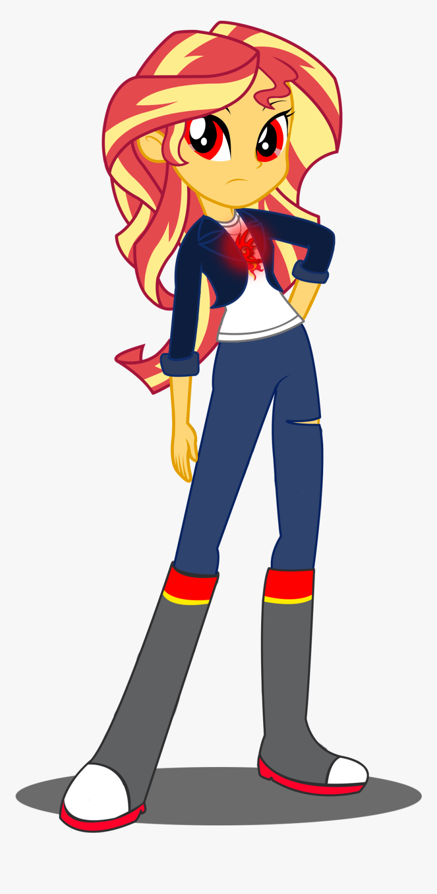 Dark Clipart Red Eyes - Mlp Eg Sunset Shimmer Dress, HD Png Download, Free Download