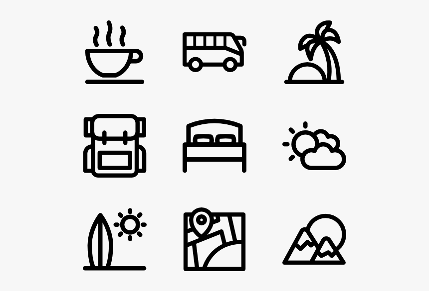 Linear Travel And Tourism - Hobbies Icons Png, Transparent Png, Free Download