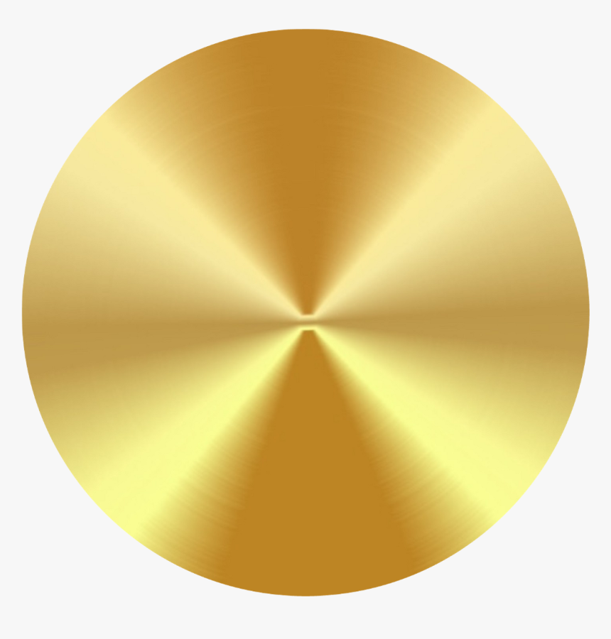 Circle Round Disc Gold Golden Coin - Round Golden Circle Png, Transparent Png, Free Download